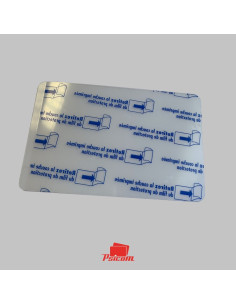 Carte polyester à rabat adhésif - carte Eco responsable 2