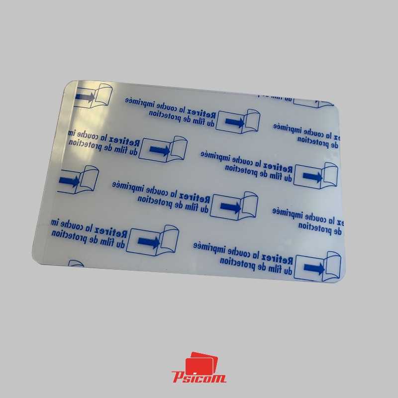 Carte à overlay polyester fermé