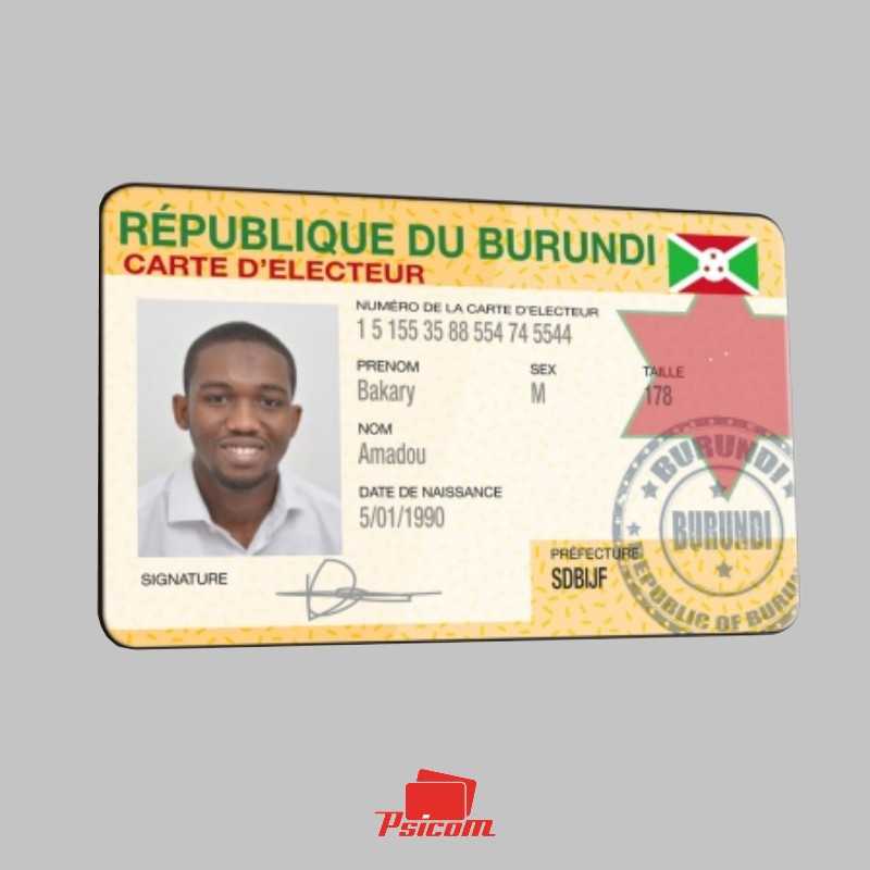 carte identification plastique mini série