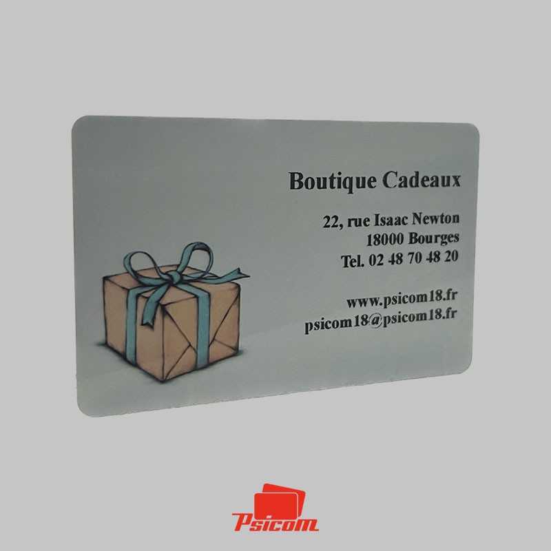 Carte plastique cadeau - PSICOM