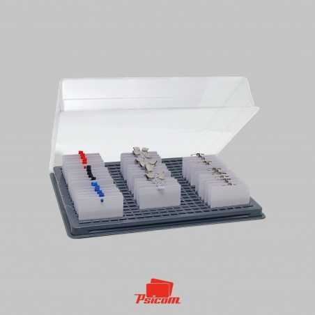 Valisette présentoir de badges plastiques - PSICOM