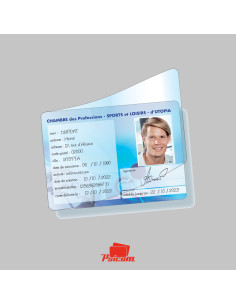 Carte polyester grand format 75x105mm - avec Overlay - PSICOM