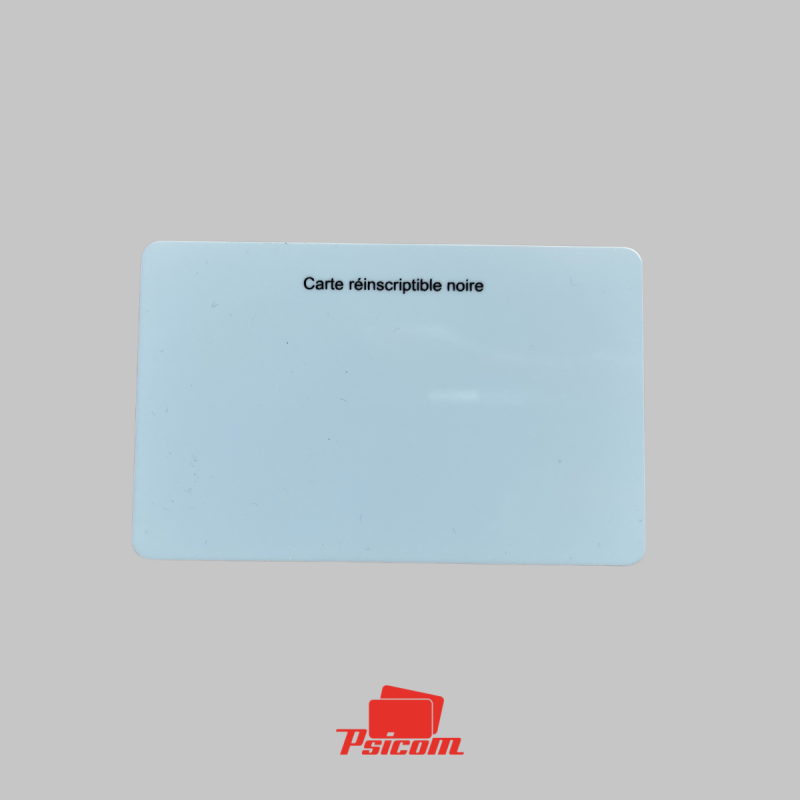 Carte plastique rewrite bleu - PSICOM