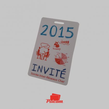 Badge invité plastique - PSICOM Badge invité plastique - PSICOM