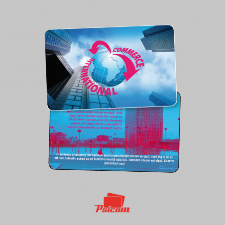 Carte plastique format 86x54mm coins arrondis - carte plastique économique PSICOM Carte plastique format 86x54mm coins arrondis - carte plastique économique PSICOM