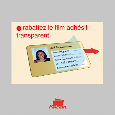 Carte plastique vierge à rabat adhésif - PSICOM Carte plastique vierge à rabat adhésif - PSICOM