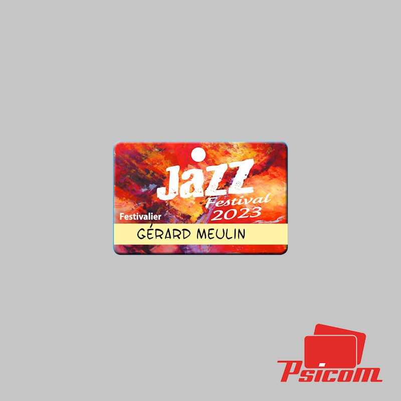 Badge festival 60x40mm - PSICOM