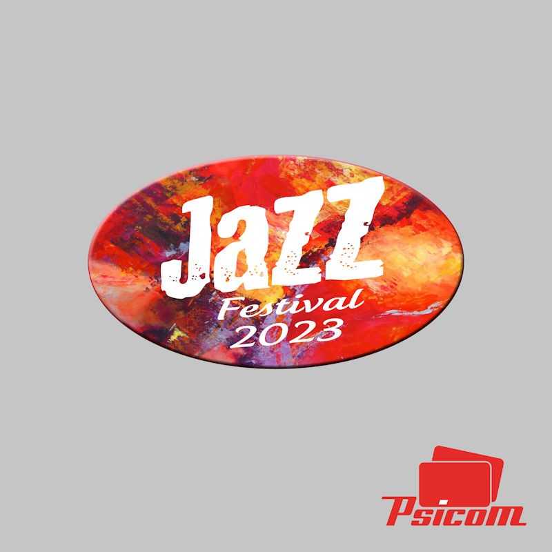 Badge festival ovale 95x54mm - PSICOM