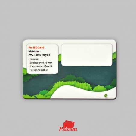 Carte fidélité PVC recyclé verso - PSICOM Carte fidélité PVC recyclé verso - PSICOM