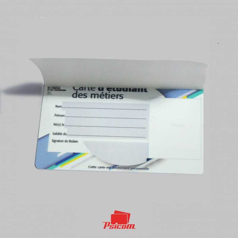 Carte étudiant à overlay verso - PSICOM Tchad