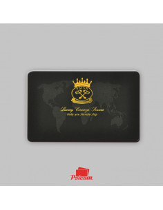 carte plastique mat avec dorure or - psicom