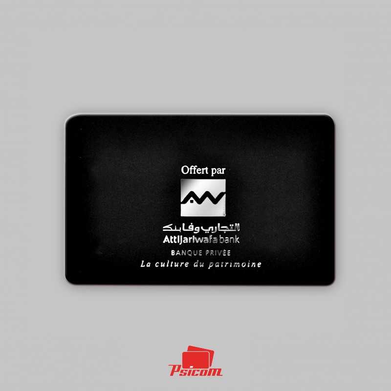 carte plastique mat avec dorure or - psicom