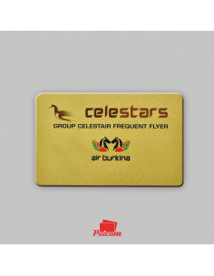 carte plastique brillante avec dorure or recto - PSICOM