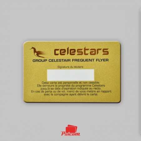 carte plastique brillante avec dorure or verso - PSICOM carte plastique brillante avec dorure or verso - PSICOM