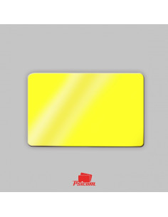 carte plastique couleur teinté dans la masse jaune brillante - PSICOM
