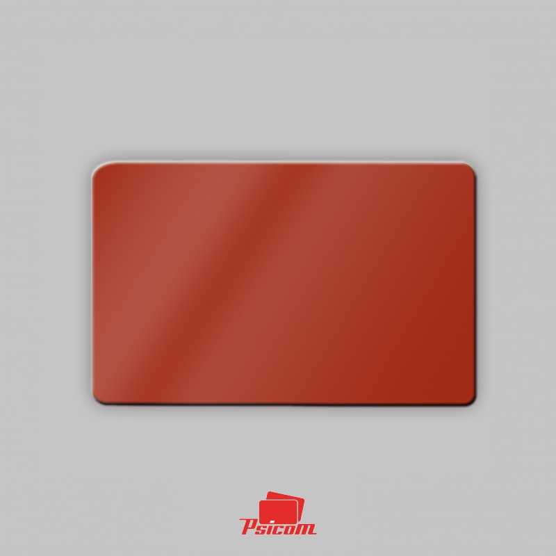 carte plastique couleur teinté dans la masse rouge brillante - PSICOM