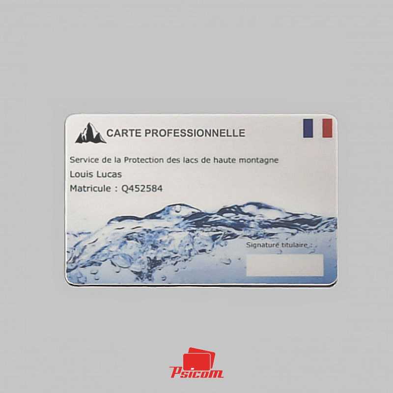 badge professionnelle plastique psicom