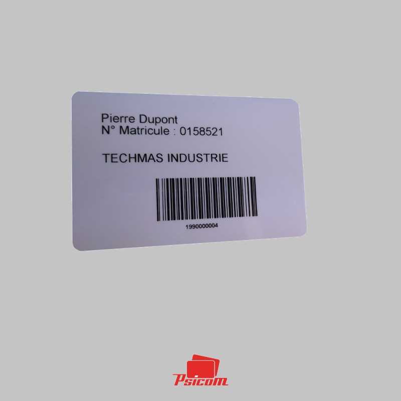 badge plastique du personnel psicom